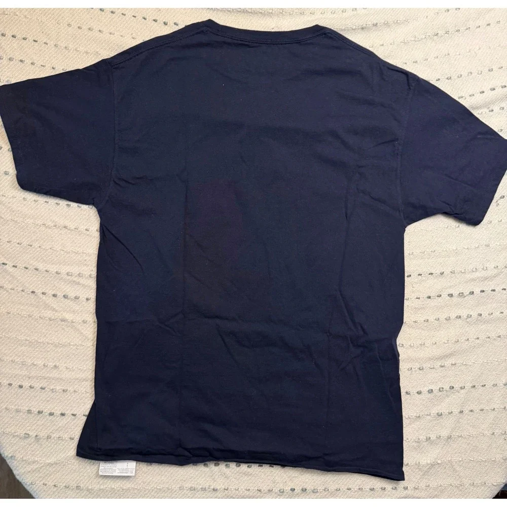 Champion Mens Navy Blue Short Sleeve T-Shirt Crew Neck Athletic Tee Size Large - Picture 5 of 5